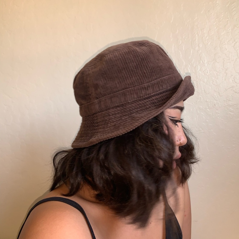 90s Brown Corduroy Bucket Hat
